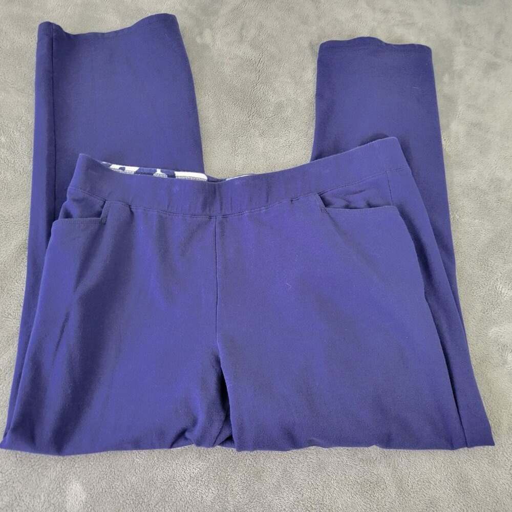 Denim Co XL Blue Jogger Pants Pull-On Elastic Waist Pockets BLU240E